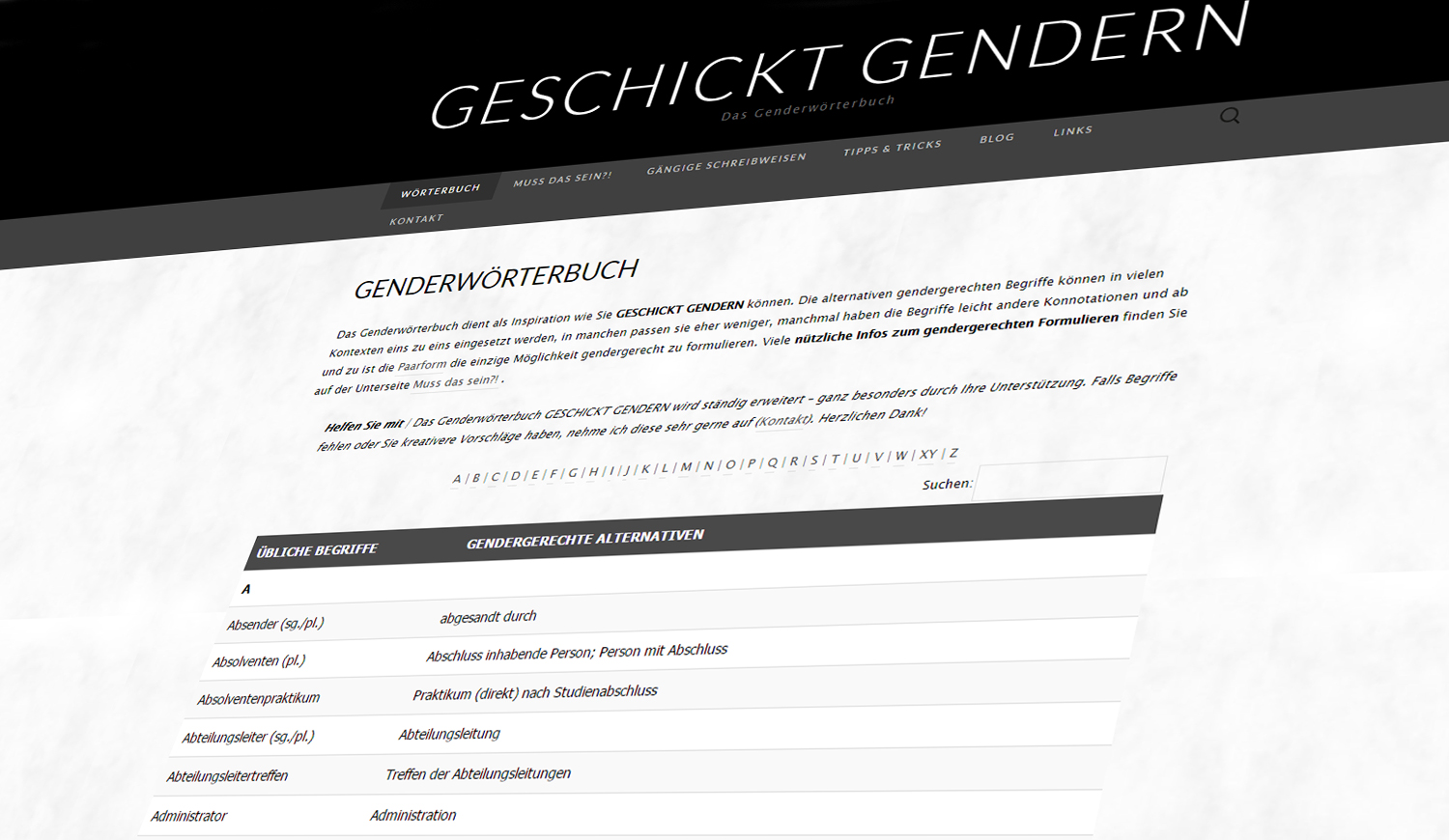 Geschickt Gendern Das Genderwörterbuch